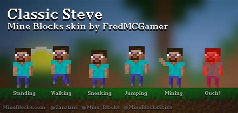 Mine Blocks Classic Steve Skin By Fredmcgamer