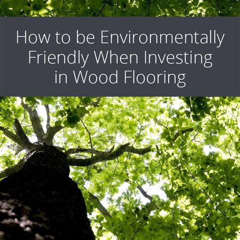 How To Be Environmentally Friendly When Investing In Wood Flooring Home
