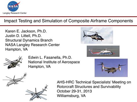 Impact Testing And Simulation Of Composite Airframe Components