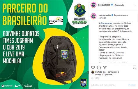 Via direct assista nossos storys💙 chat.whatsapp.com/j5dj18f0yqm6xqclqjxfr8. Notícias | CBB e Fascouros sorteiam mochila em promoção do ...