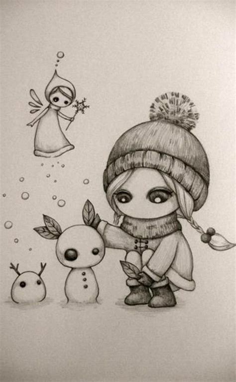 Now that you have your outline complete, shade in the green middle of each front kiwi before moving on to the brown outer layer of the back kiwi. 11 Easy Sketches to Draw with a Pencil for Beginners for ...