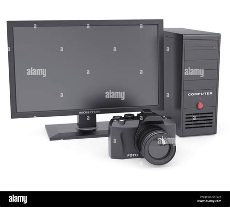 The System Unit Monitor And Camera Stock Photo Alamy