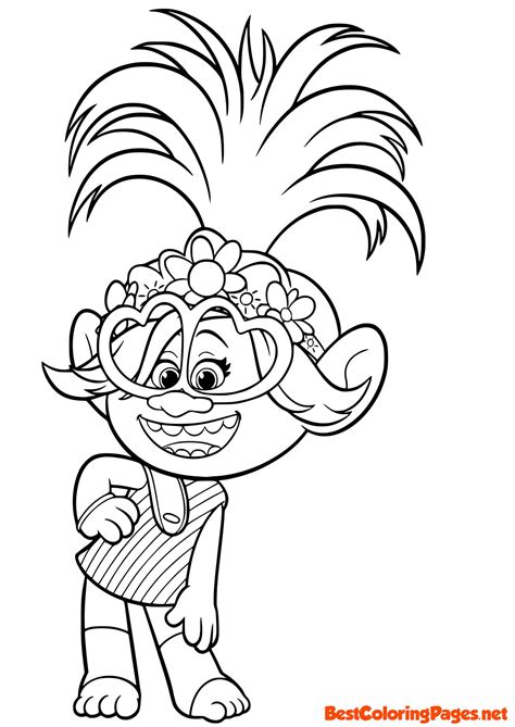 trolls coloring pages quenn poppy free printable coloring pages