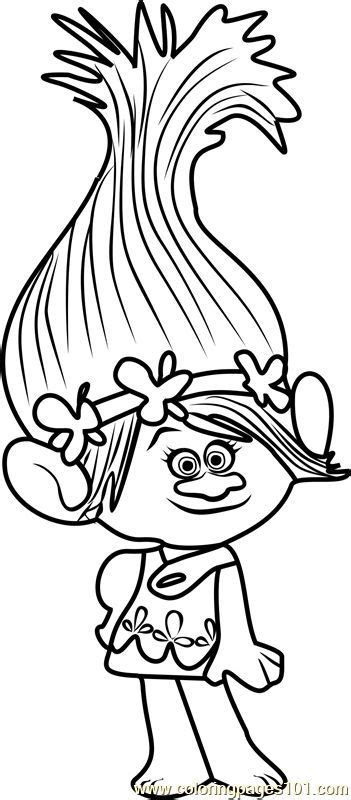 A musical performance by dj suki. Princess Poppy from Trolls Coloring Page | Poppy coloring ...