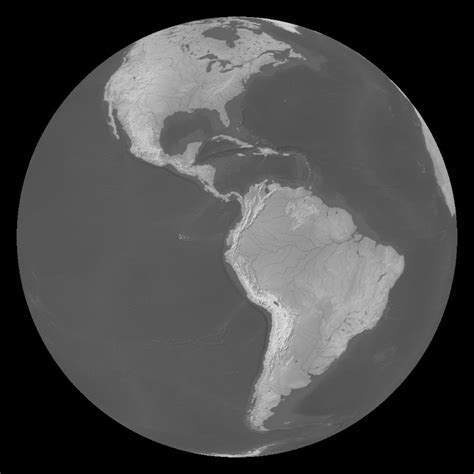 Gray Earth Dataset Science On A Sphere