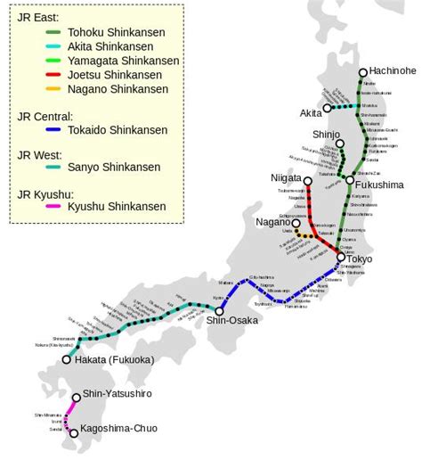Map Of Shinkansen