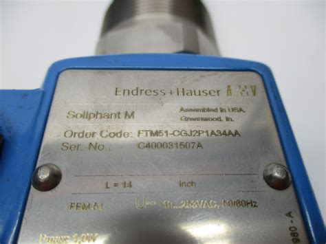 We have 4 endress+hauser soliphant m ftm51 manuals available for free pdf download: ENDRESS+HAUSER FTM51-CGJ2P1A34AA NSNP | eBay