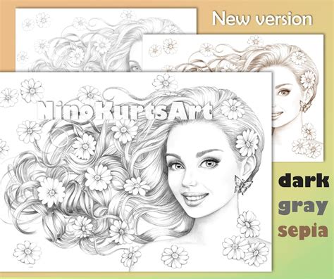 Coloring Page Printable Adult Coloring Pages Download Etsy