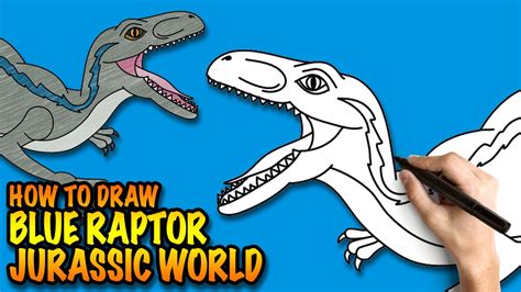 How To Draw A Blue Raptor From Jurassic World Easy Step By Step Drawing Tutorial Youtube