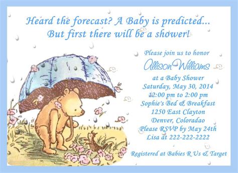 Easy to personalize and send for a winnie the pooh birthday party or winnie the pooh baby shower. winnie th epooh shower | Classic Winnie The Pooh Baby ...