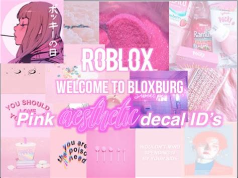 Pink Aesthetic Decal Ids Roblox Welcome To Bloxburg