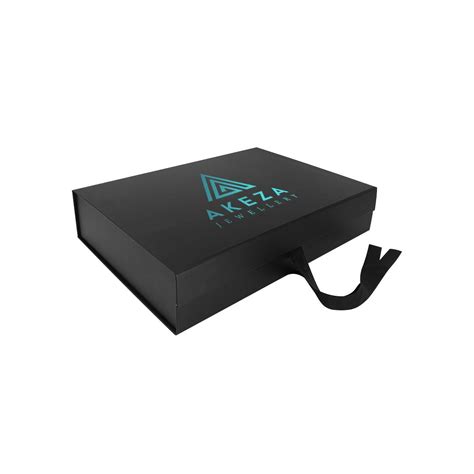 Hot Foil Printed Black Magnetic Boxes 310 X 220 X 110 Mm Apl Packaging
