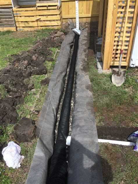 Permits range in price from $25 to $100 , and homeowners should clarify if they or the contractor are responsible for obtaining permits before work begins. French Drain | Backyard drainage, Yard drainage, French drain
