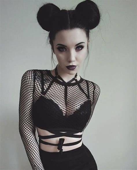 Gothic Fishnet Criss Cross Strap Crop Top Gothic Outfits Hot Goth