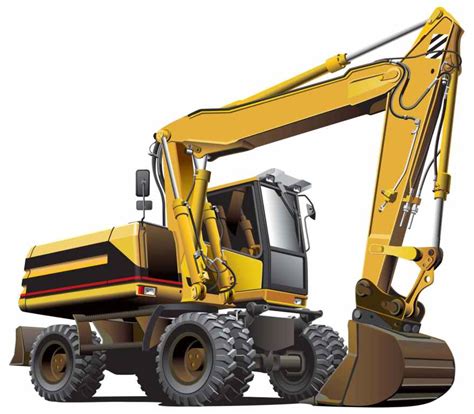Various Types Of Excavation Equipment Use On Construction Site
