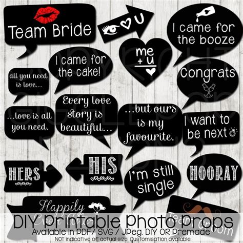 Maybe you would like to learn more about one of these? Wedding Photo Booth Props DIY Printable Instant Download ...