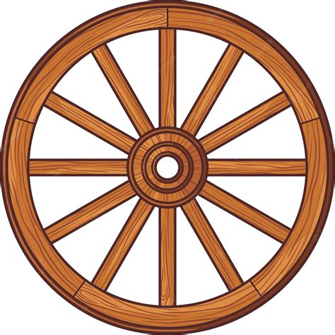 Premium Vector Wooden Wheel