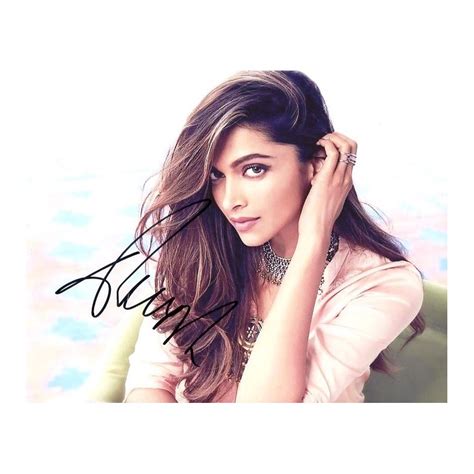 Signed Autograph Padukone Deepika All