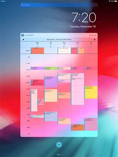 Week Calendar Widget Pro App Voor Iphone Ipad En Ipod Touch Appwereld
