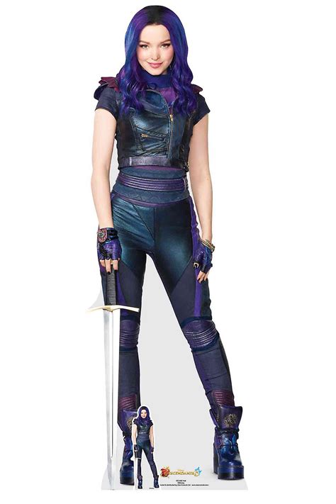 mal from descendants 3 official lifesize cardboard cutout standee fruugo it