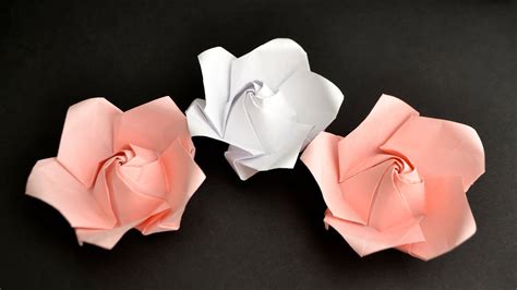 Beautiful Paper Rose Origami Flower Tutorial Diy By Colormania Youtube
