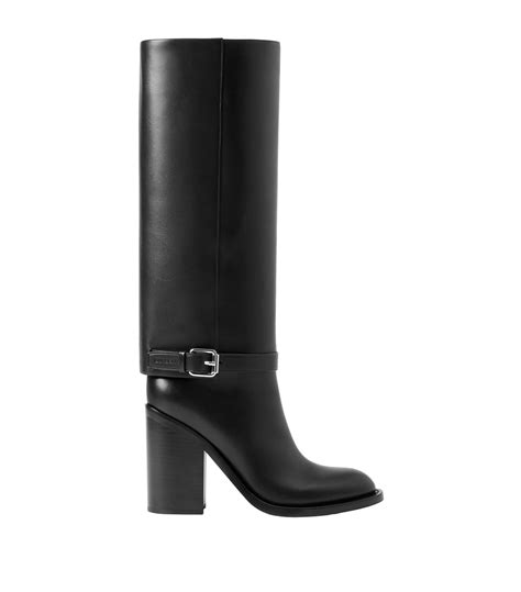 burberry leather knee high boots 100 harrods us