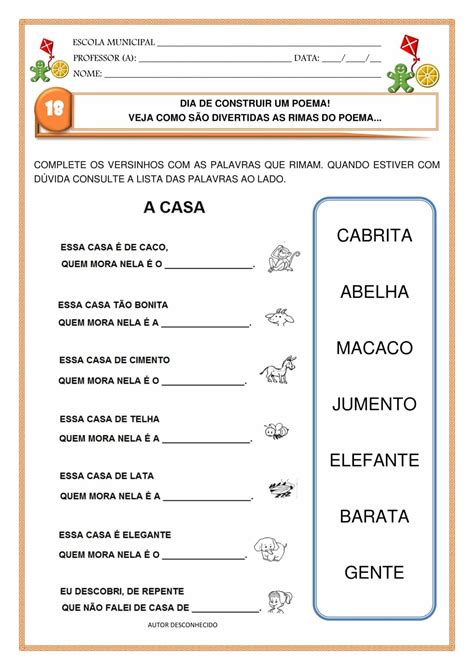 Sequência Didática Pronta Para Alfabetização