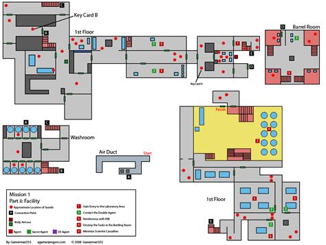 Goldeneye 007 Level 2 Facility Map Map For Nintendo 64 By Gamerman555