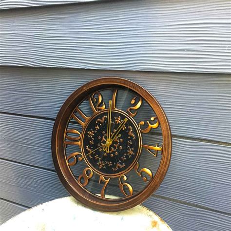 Antique Copper Clock 11 Inch For Wall Decor Etsy