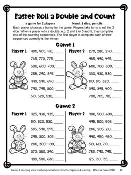 If you want to download you have to send your own contributions. Easter Math Games Second Grade: Easter Math Activities by Games 4 Learning