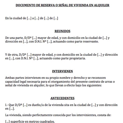 Descargar documento de reserva o señal alquiler vivienda
