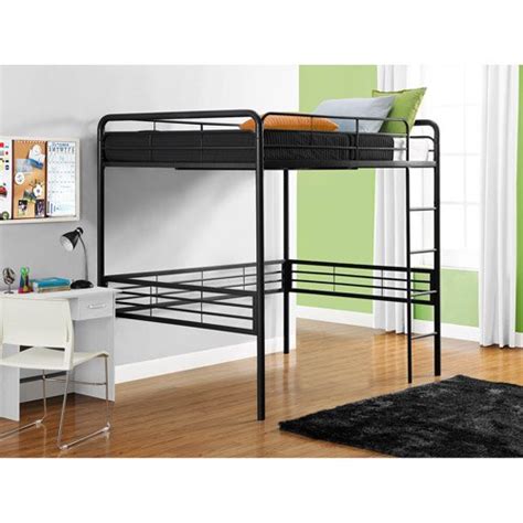 It does shake a bit while climbing up it and when moving around on it, but not enough. Dorel Full Metal Loft Bed, Black - Walmart.com