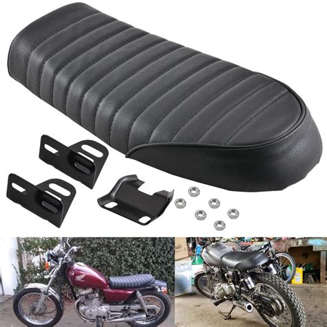 Buy Katur Universal Motorcycle Flat Vintage Seat Cushion Saddle For Hond A Cb125s Cb550 Cl350