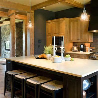 Grey kitchen walls with oak cabinets. Kitchen Design, Pictures, Remodel, Decor and Ideas - page ...