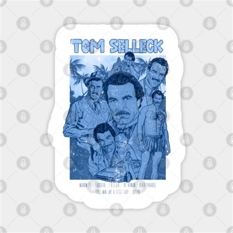 Tom Selleck Aesthetic 80s Retro Tropical Tom Selleck Magnet Teepublic