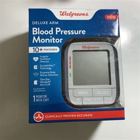 Walgreens Deluxe Arm Blood Pressure Monitor Wgnbpa 540 2 Cuff Sizes Ebay