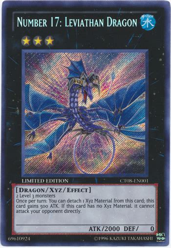 Number 17 Leviathan Dragon Secret Rare Ct08 En001 Yu Gi Oh Singles