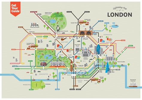Map Of London UK With Tourist Attractions Best Tourist Places In The World