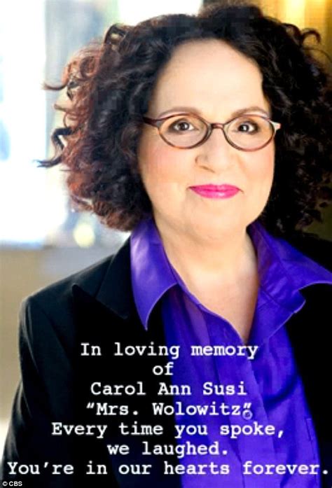 The Big Bang Theorys Touching Tribute To Carol Ann Susi Daily Mail