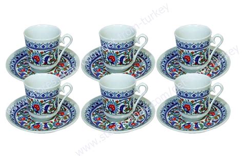Espresso Turkish Coffee Cup Mug Porcelain Set Of 6 Turkish Coffee