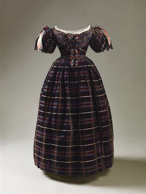 History Of Fashion — 1835 1837 Velvet Tartan Dress Worn By Princess