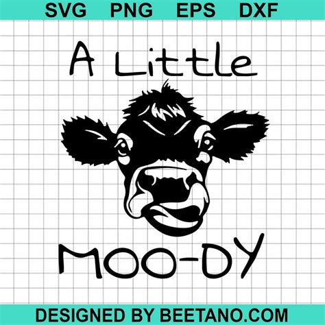 A Little Moody Svg Heifer Cow Svg Highland Cow Svg