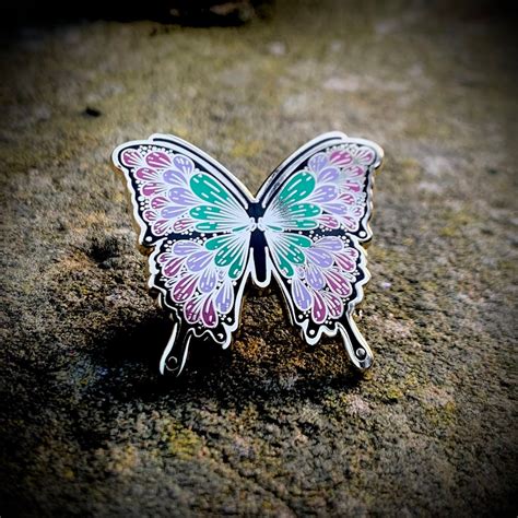 Butterfly Enamel Pin Limited Edition Etsy
