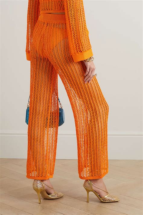 Cult Gaia Aadya Crochet Knit Wide Leg Pants Net A Porter