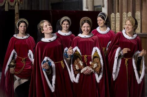 Wolf Hall TV Series Kate Phillips As Jane Seymour Left And Charity Wakefield As Mary