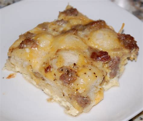 Sausage Egg And Cheese Biscuit Casserole