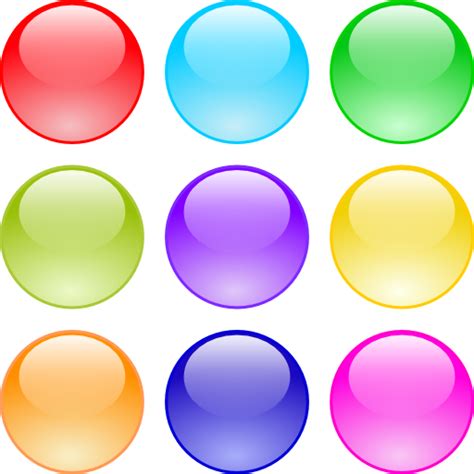 Glossy Circle Buttons Clipart I2clipart Royalty Free Public Domain