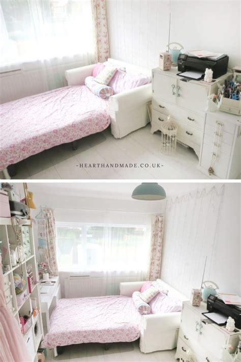 We gather great collection of images to add your insight, whether these images are inspiring images. How To Create A Craft Room Guest Room Combo! | Guest room ...