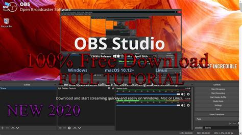 Obs Studio Download And Setup Tutorial 2020free Download And Install