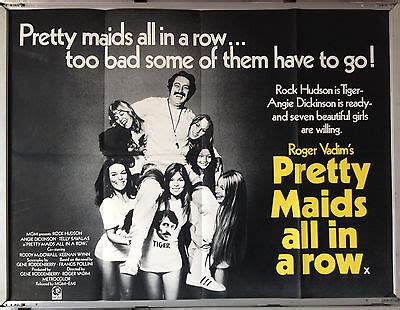 Cinema Poster PRETTY MAIDS ALL IN A ROW 1971 Quad Rock Hudson Angie